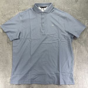 Travis Mathew Air Taxi Polo Shirt Mens XL Blue Golf Performance Spread Collar